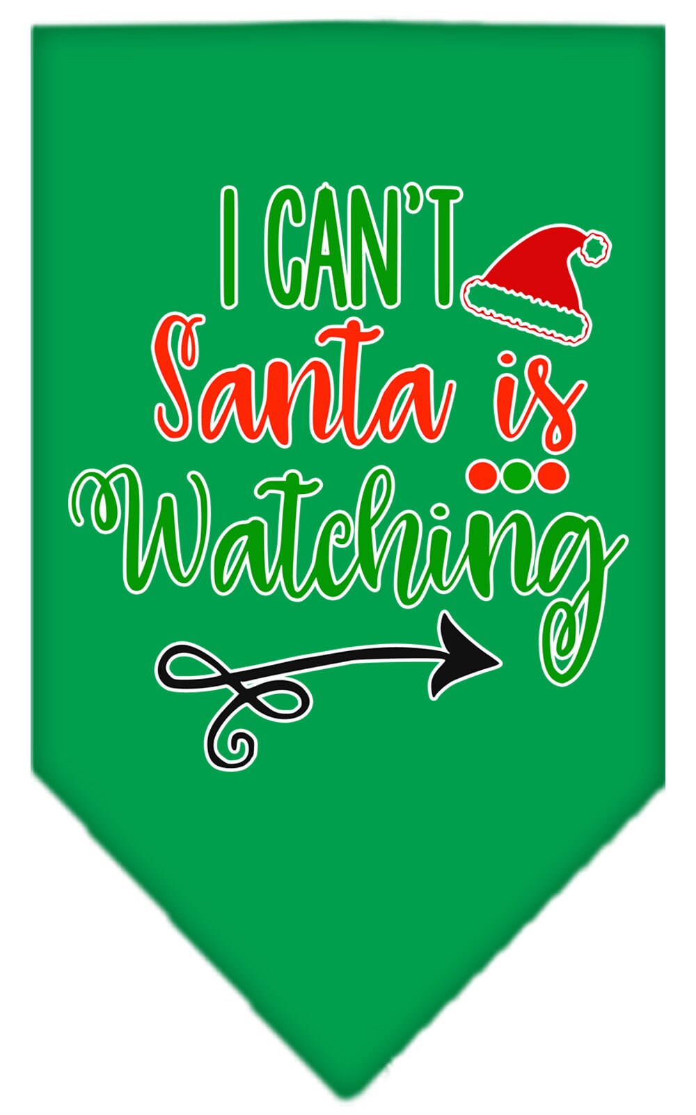 "I Can't, Santa Is Watching" Christmas Dog Bandana