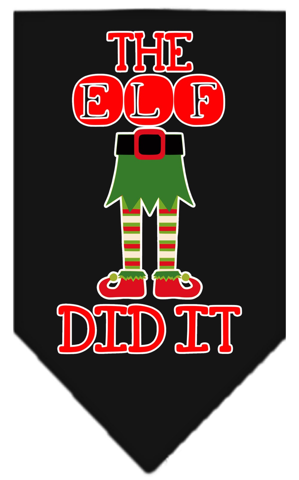 "The Elf Did It" Christmas Dog Bandana