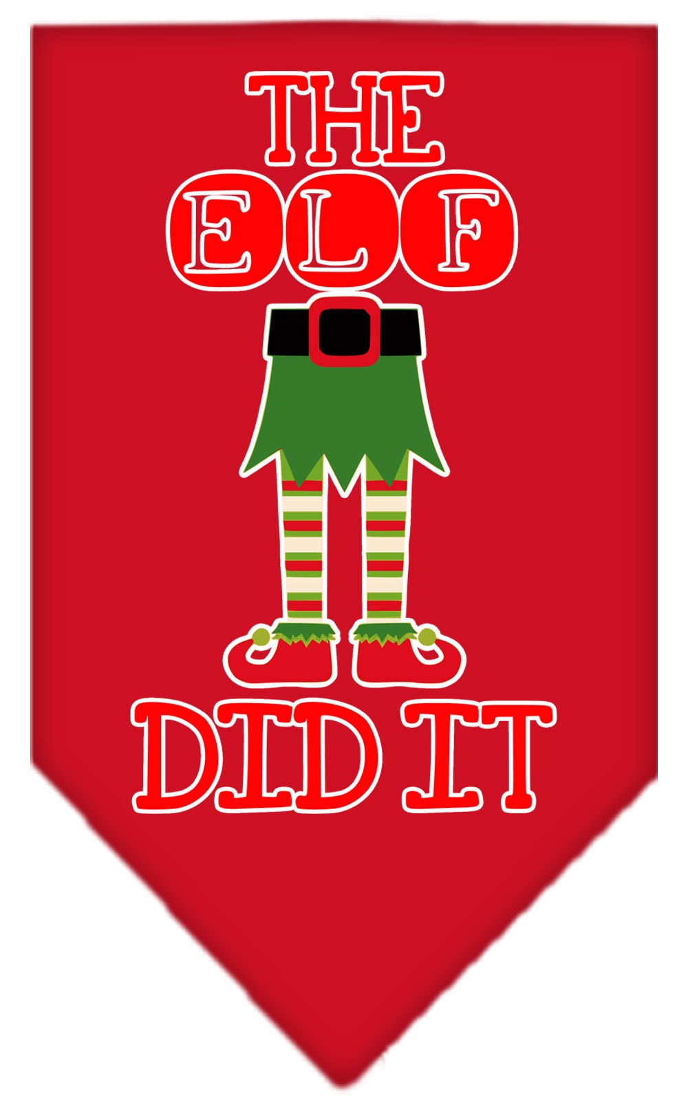 "The Elf Did It" Christmas Dog Bandana